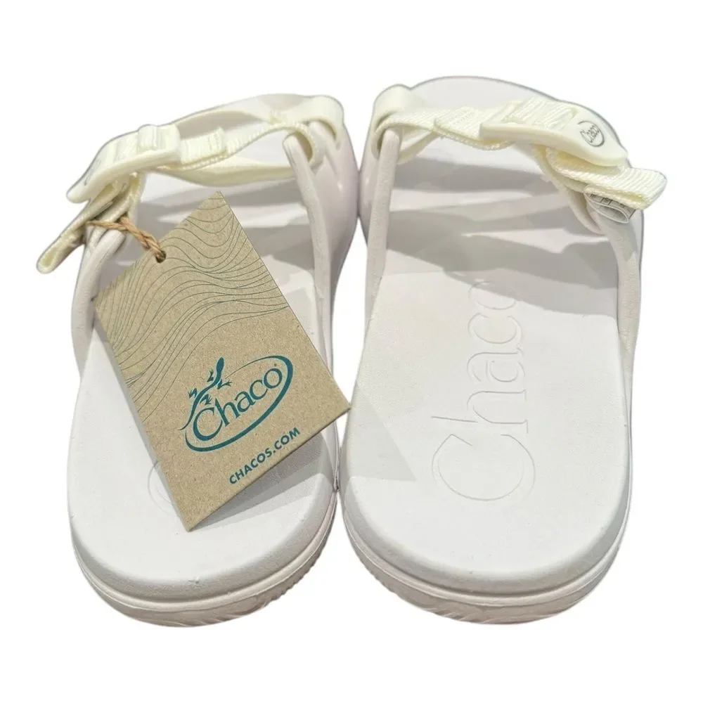 CHACO Women's Chillos Slide White Sandals NEW 5